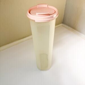 Tupperware 1661 Modular Mate Pasta Spaghetti Keeper PINK Lid‎ & Spaghetti Insert